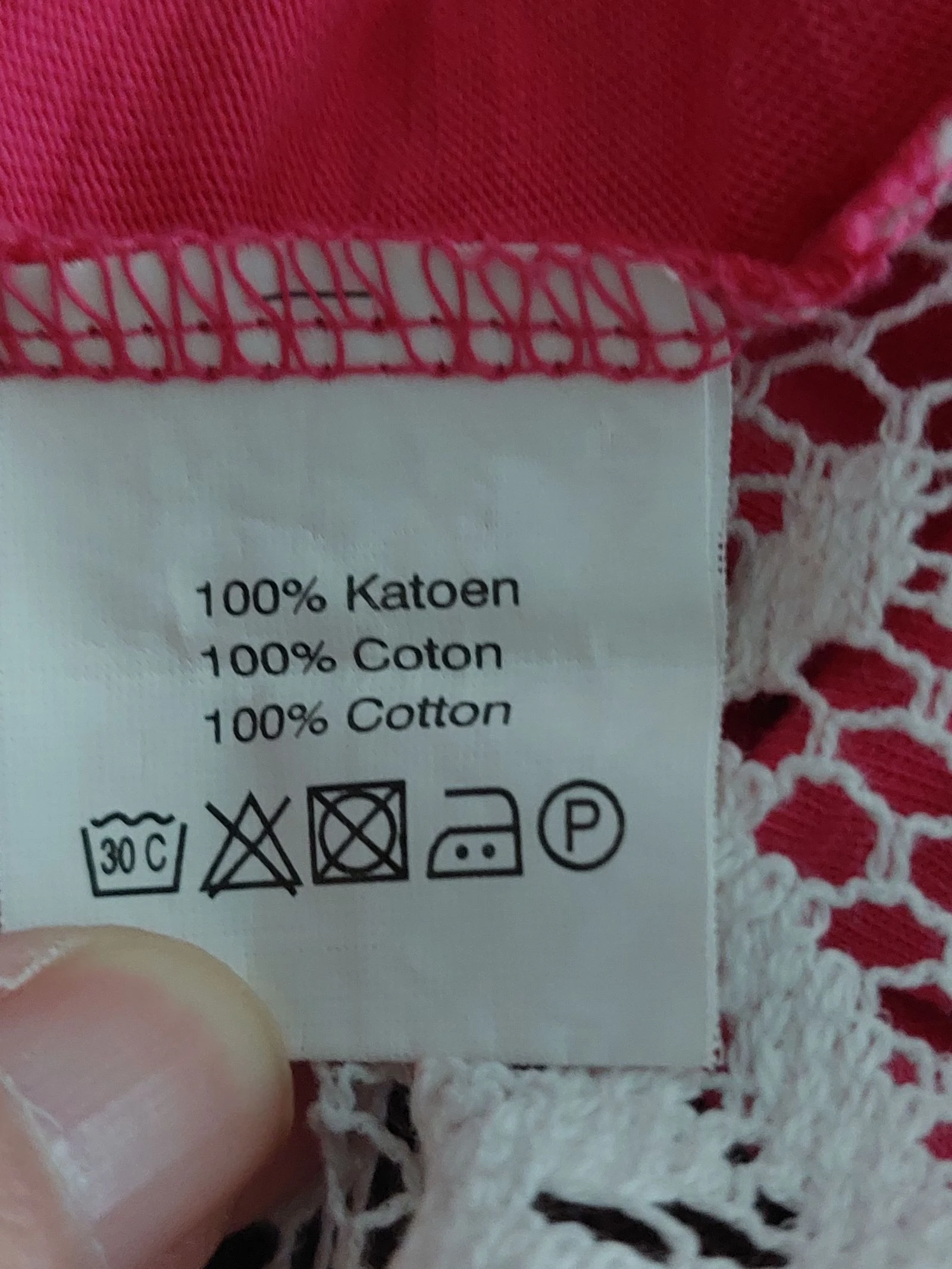 Fuchsia top with lace back - XL – photo 5